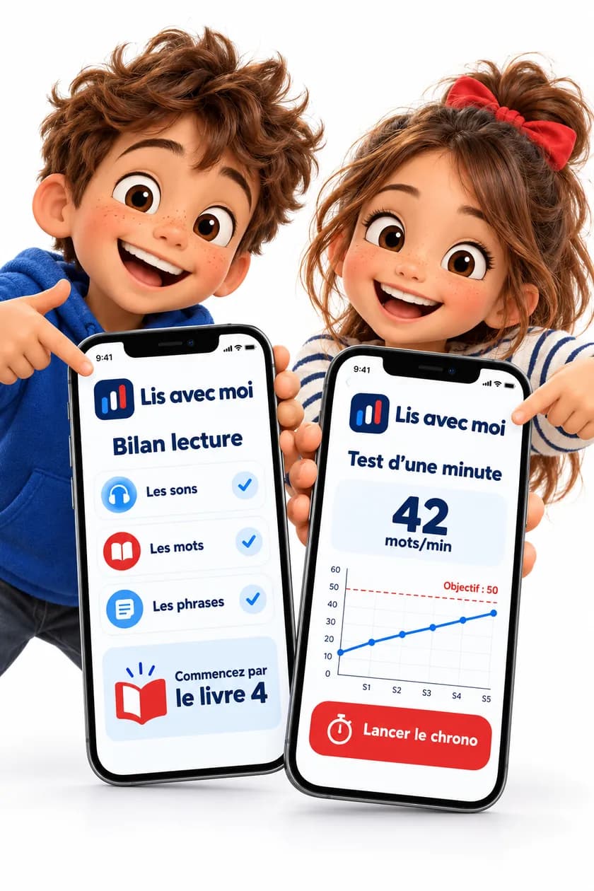 L'appli Lis avec moi : le bilan lecture et le test d'une minute