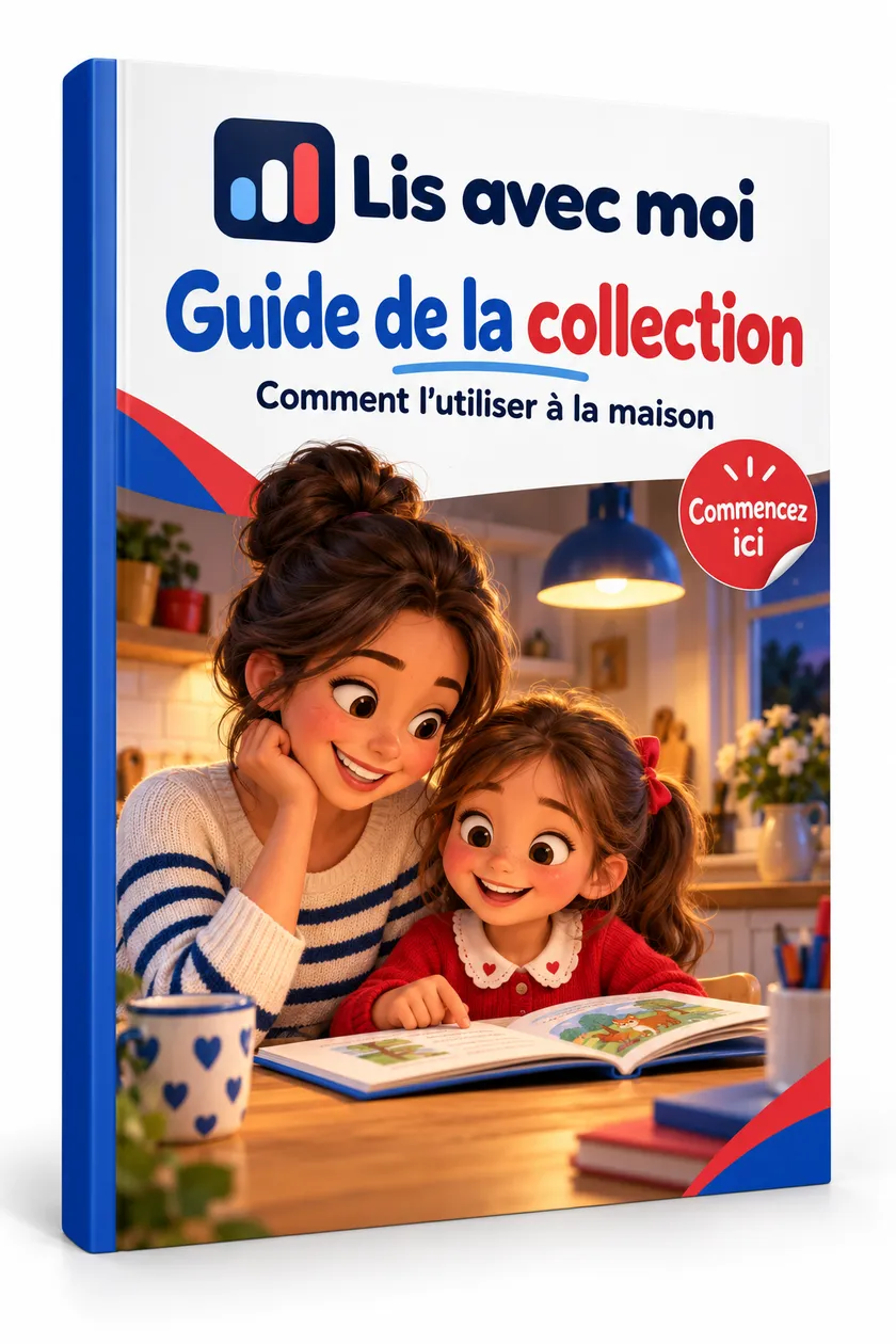 Couverture du Guide de la collection, avec une maman et sa fille qui lisent ensemble